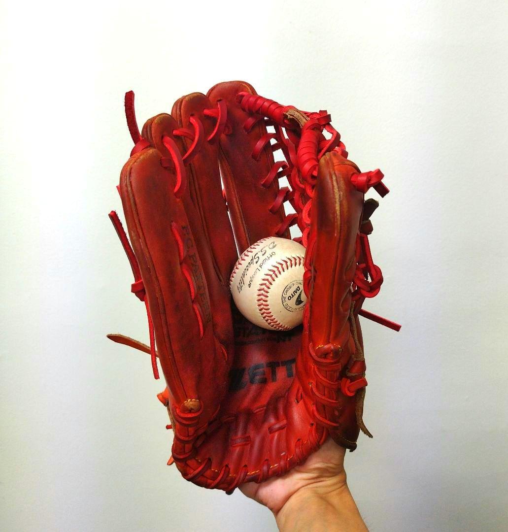 536 ZETT プロステイタス 型抜群 即戦力 硬式 外野手用グローブ 左投げ