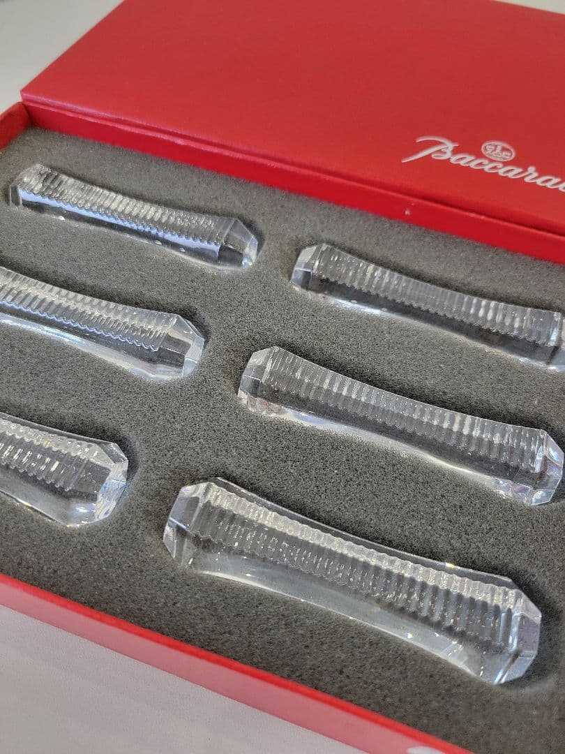 Baccarat クリスタル ナイフレスト 6個セット