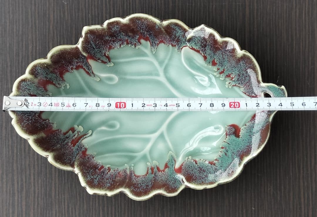 葉/高級有田焼/鍋島焼　青山作/6枚　 貝皿ちょく付6枚セット