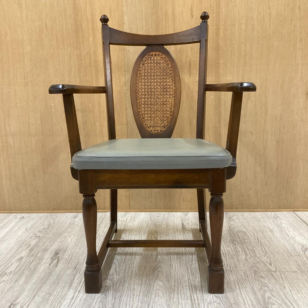 ナガノインテリア　ダイニングチェア　アームチェア　ヴィンテージ　昭和レトロ