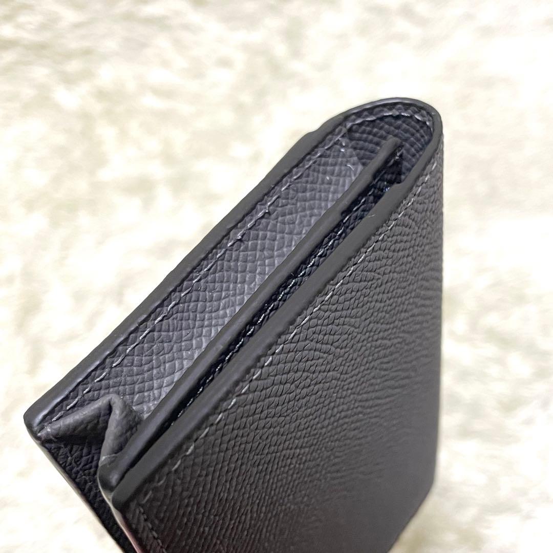 BONAVENTURA 【美品】名刺入れ　カードケース　レザー　チャコールグレー