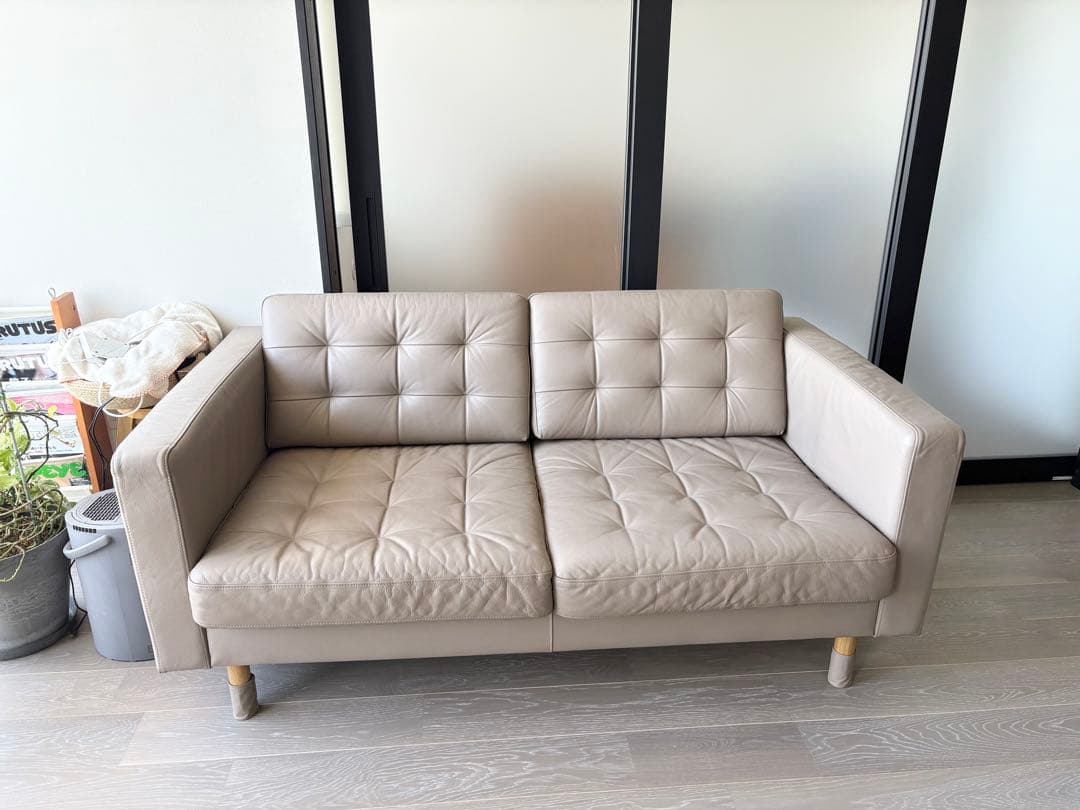 IKEA イケア ベージュ ソファ 2人掛け ランズクローナ