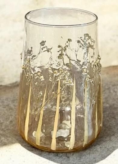 花瓶 フラワーベース ガラス 手作りガラス シャビーアンティーク 85642FV