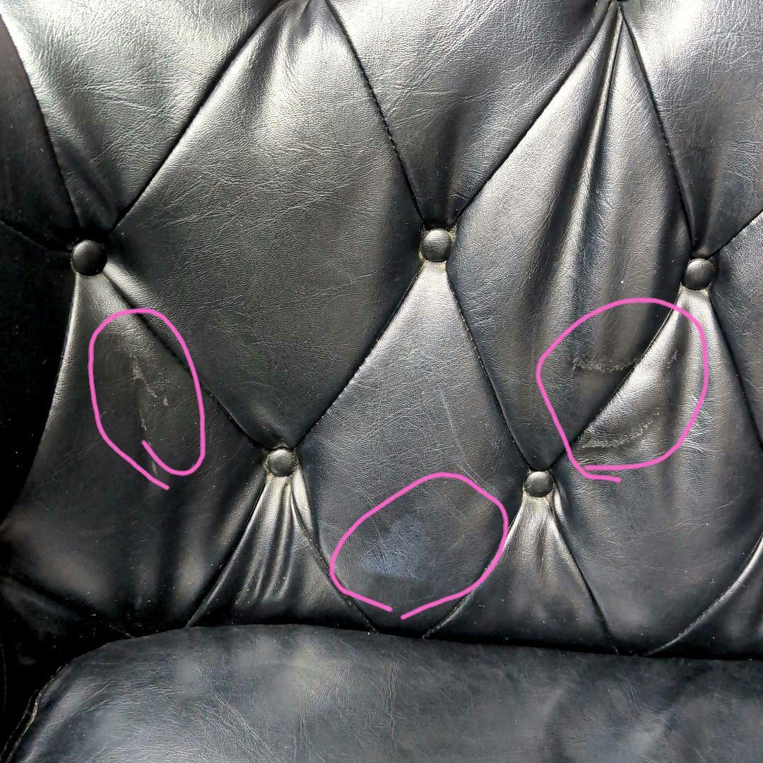 美品　AZUMAYA フェリーニ 2人掛けソファ 黒