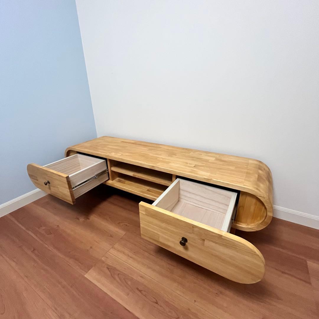 北欧風 テレビボード パイン材 無垢　ハンドメイド 新品 一点もの TVボード