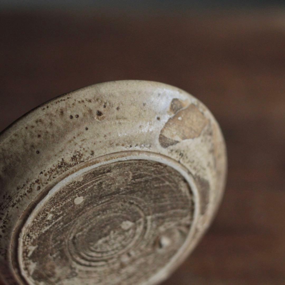 美濃 灰釉 小皿 No. 2 江戸後期頃 古美術 古道具 アンティーク