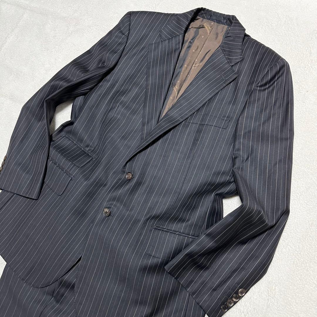 088 美品 Ermenegildo Zegna TROFEO スーツ 黒 3L