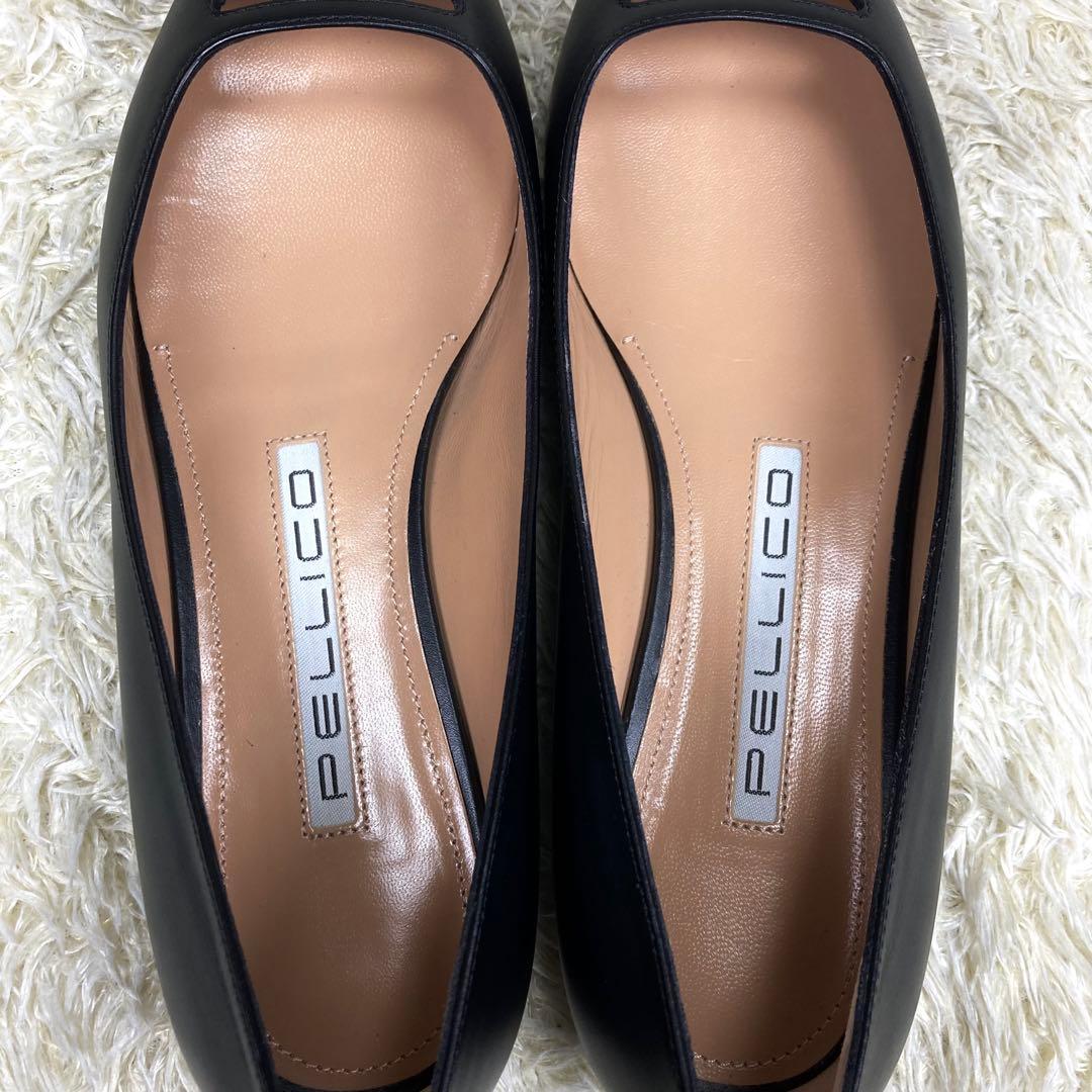 『未使用級』PELLICO アネッリ フラット パンプス ブラック ANIMA