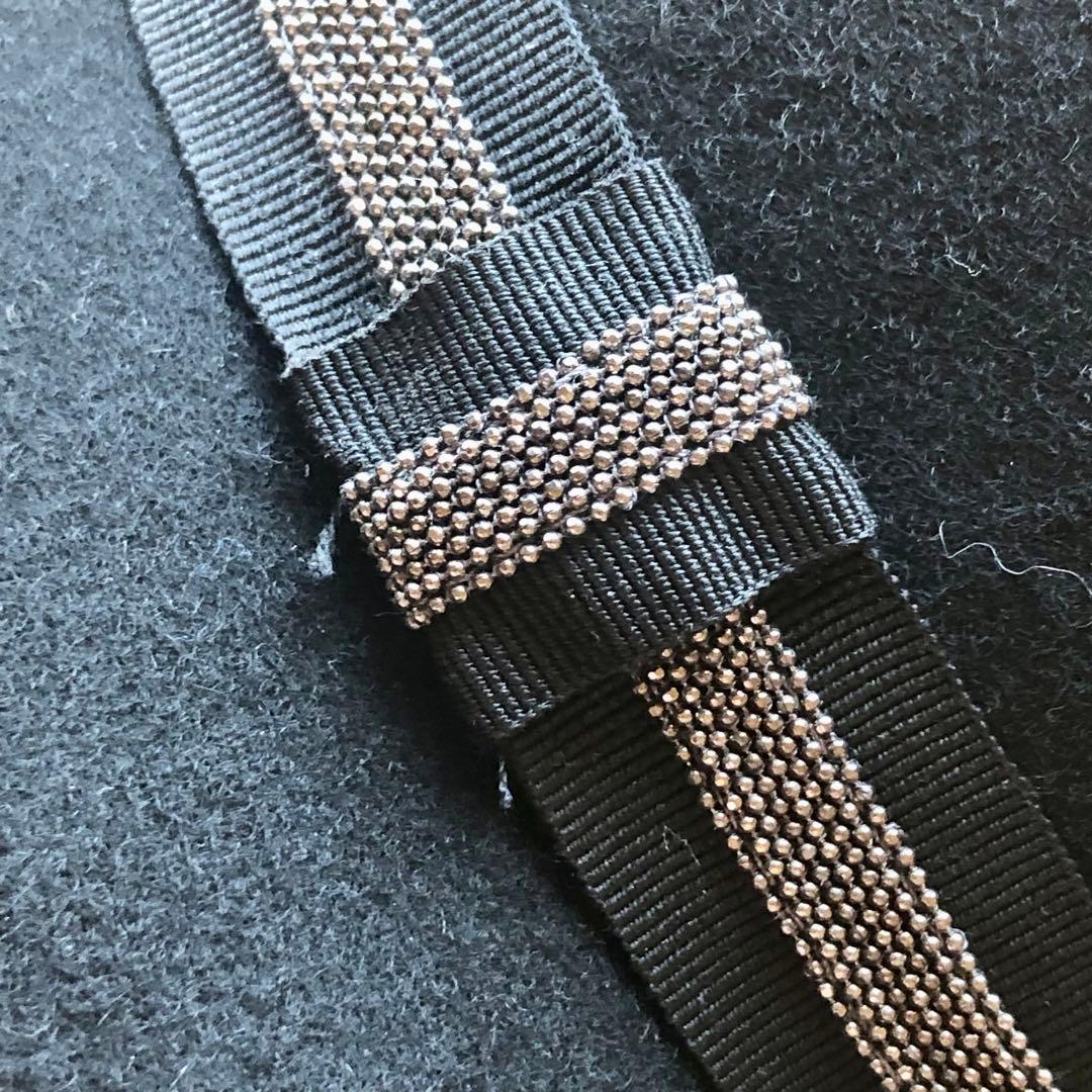 ★新品・タグ付き★FABIANA FILIPPI　ウールハット　ビーズ刺繍　黒