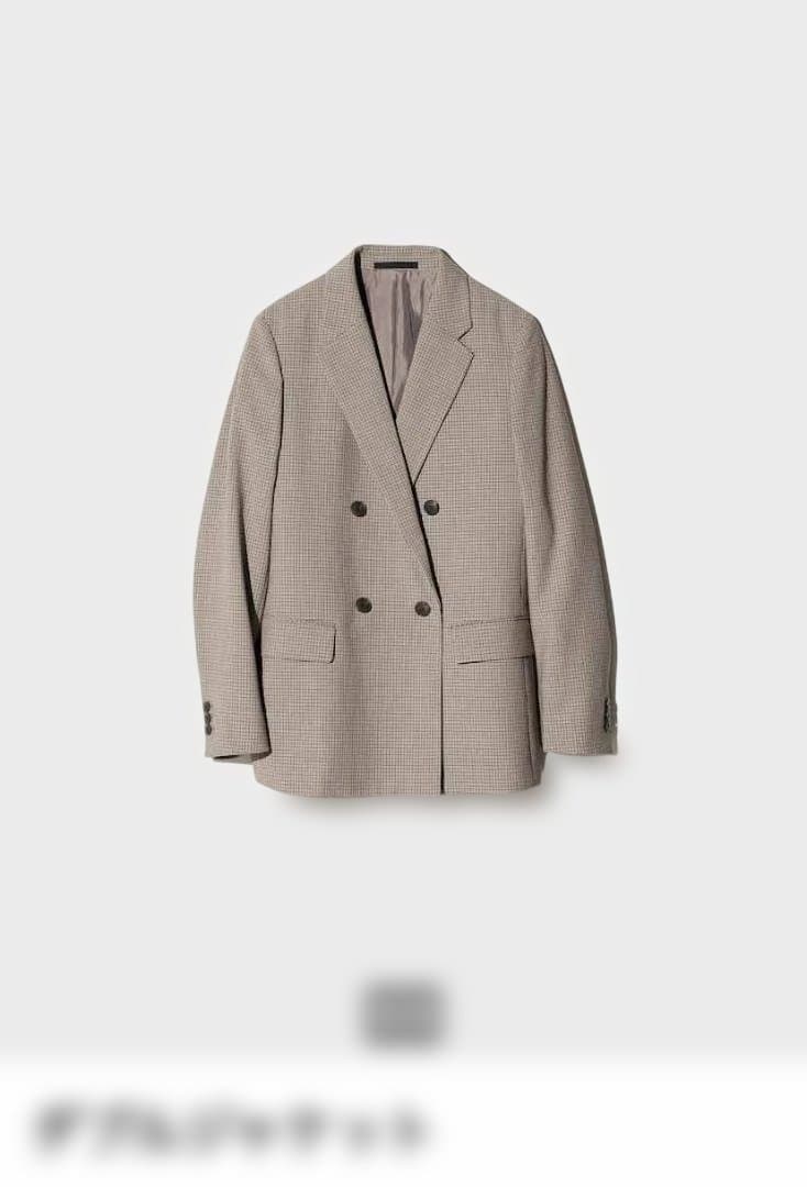 新品未使用タグ付き　ユニクロ　UNIQLO　ダブルブレスト チェック柄ジャケット