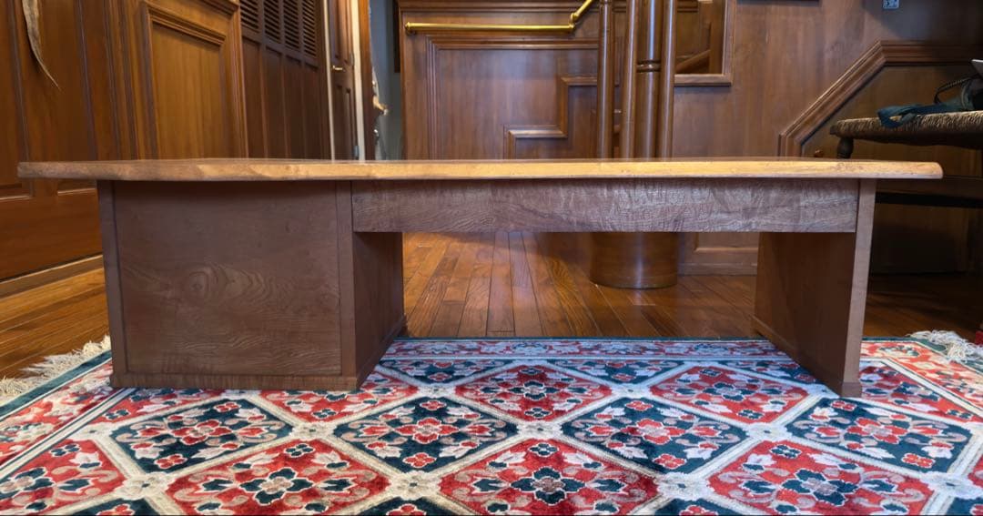 レア！無垢材 縮み杢 高級家具 一枚板 座机 文机 座敷机 座卓