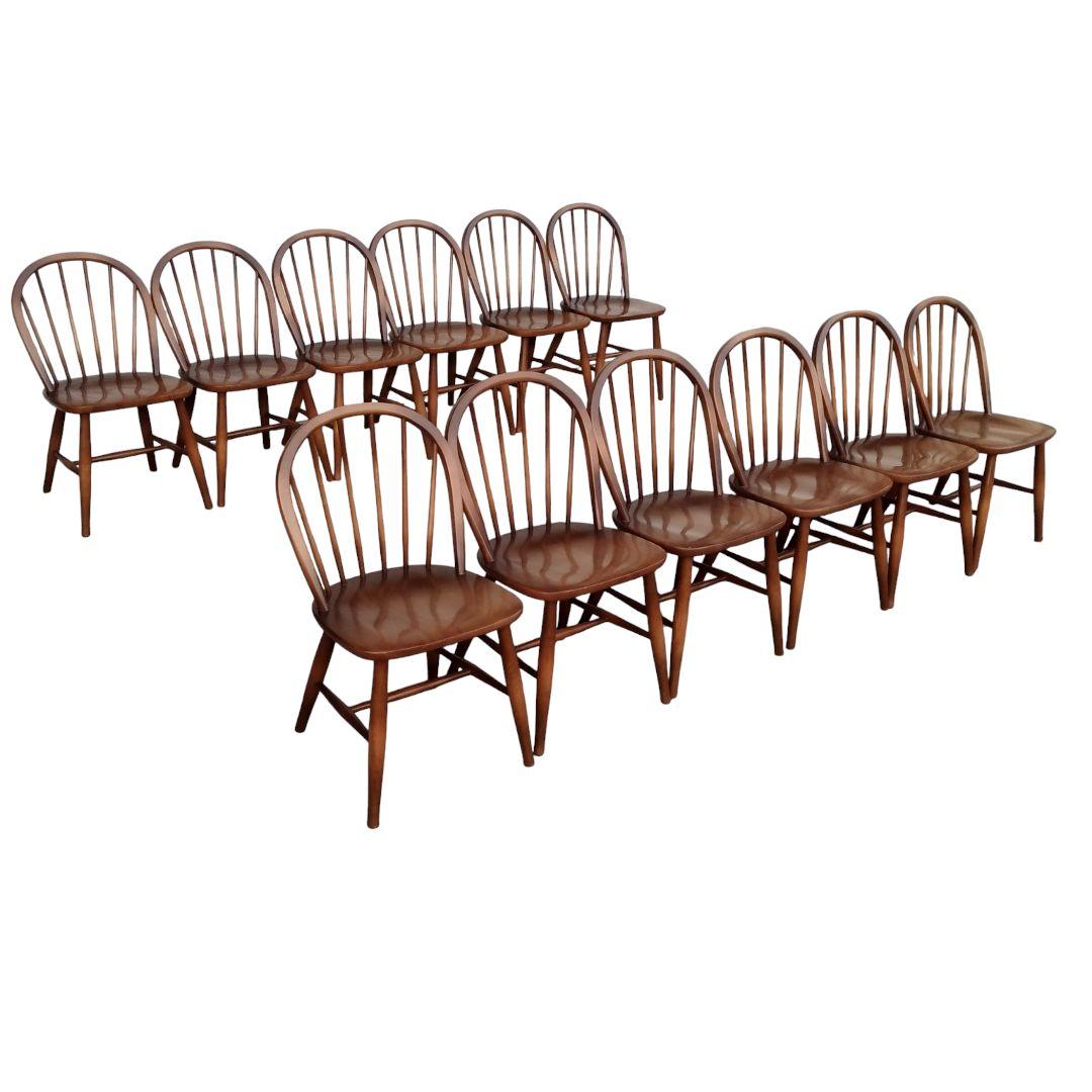 YIN灯日々専用【美品】飛騨産業　ウィンザーチェア　フープバック　12脚セット①