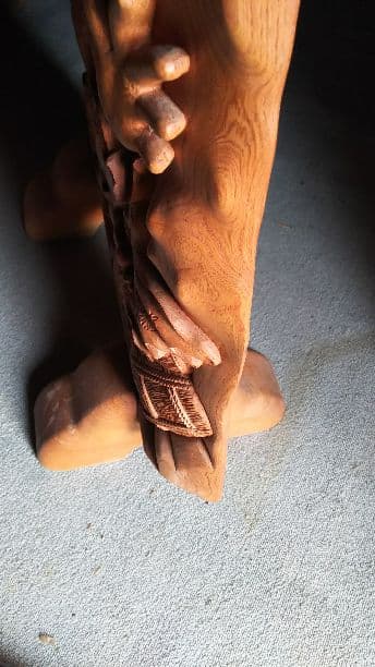 大黒様と恵比寿様 欅衝立