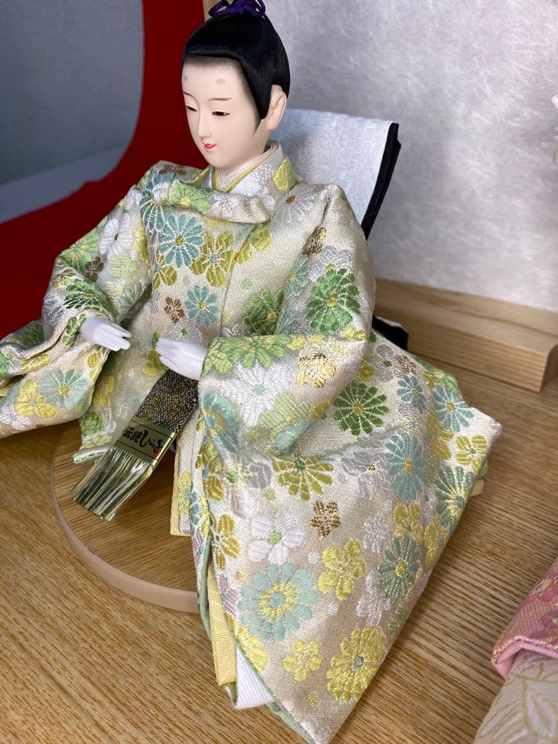東京久月　雛人形　親王飾り白木平飾りセット・間口約５５×奥行約３２×高さ約２９㎝