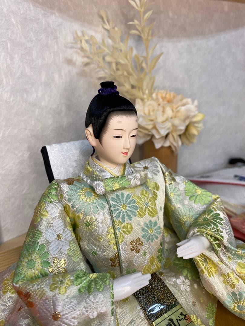 東京久月　雛人形　親王飾り白木平飾りセット・間口約５５×奥行約３２×高さ約２９㎝