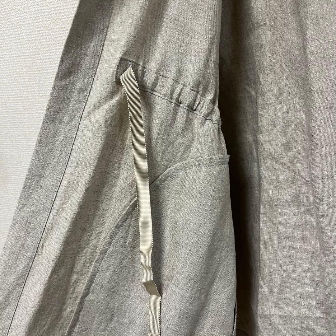 新品❣️BEARDSLEY ビアズリー リネン羽織 ノーカラージャケット ベージュ