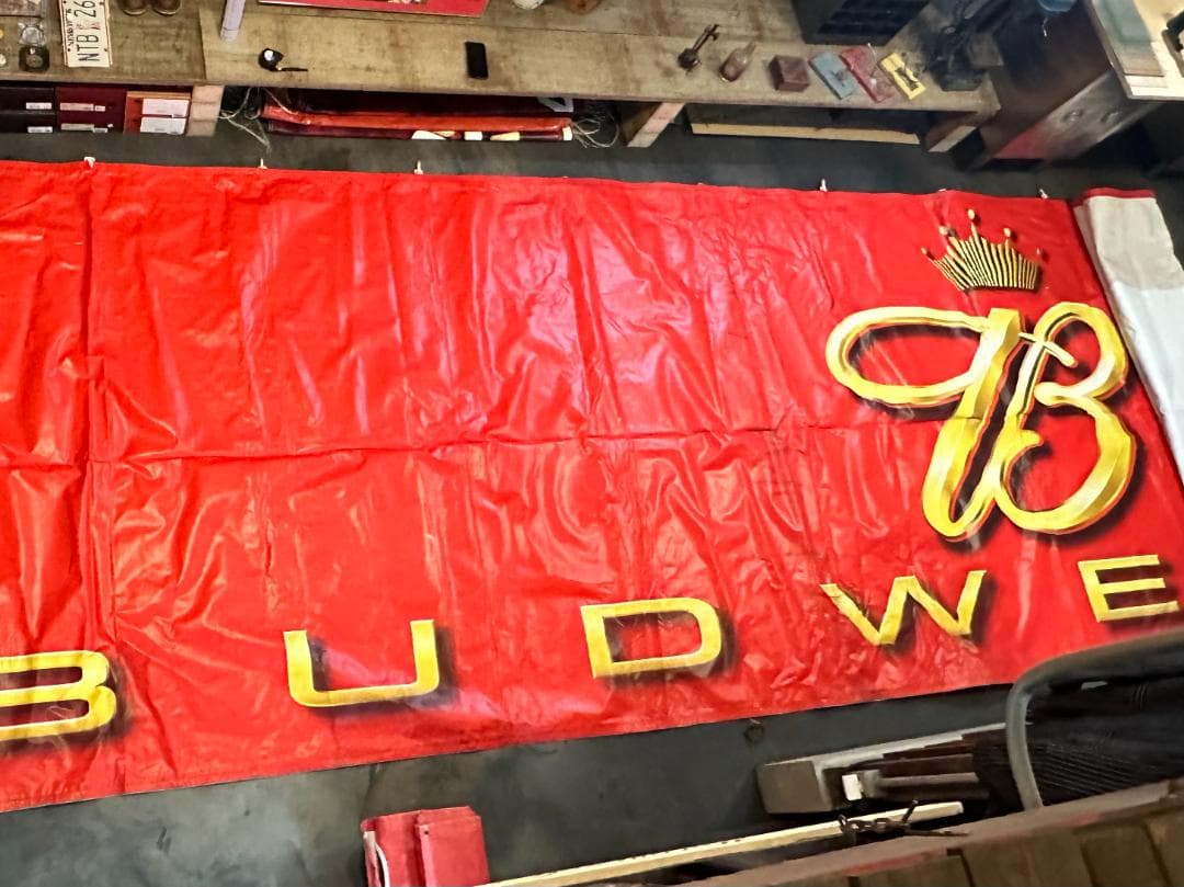 【超巨大・激レア】Budweiser (バドワイザー) 大型バナー 約9.7m