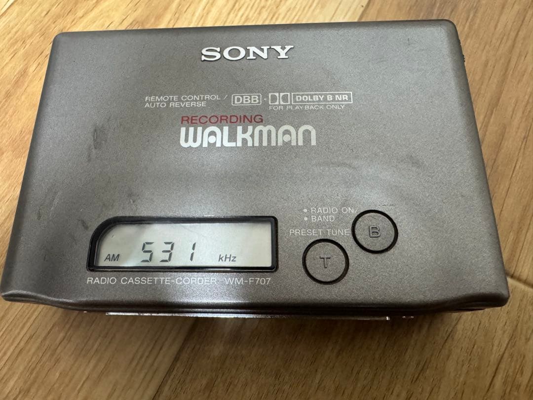 希少！SONY WM-F707 ポータブルカセット　元箱・付属品多数付き