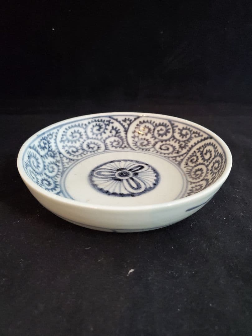 古伊万里 渦福 蛸唐草文様 なます皿（江戸中期）五枚揃い