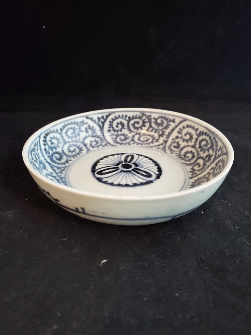 古伊万里 渦福 蛸唐草文様 なます皿（江戸中期）五枚揃い