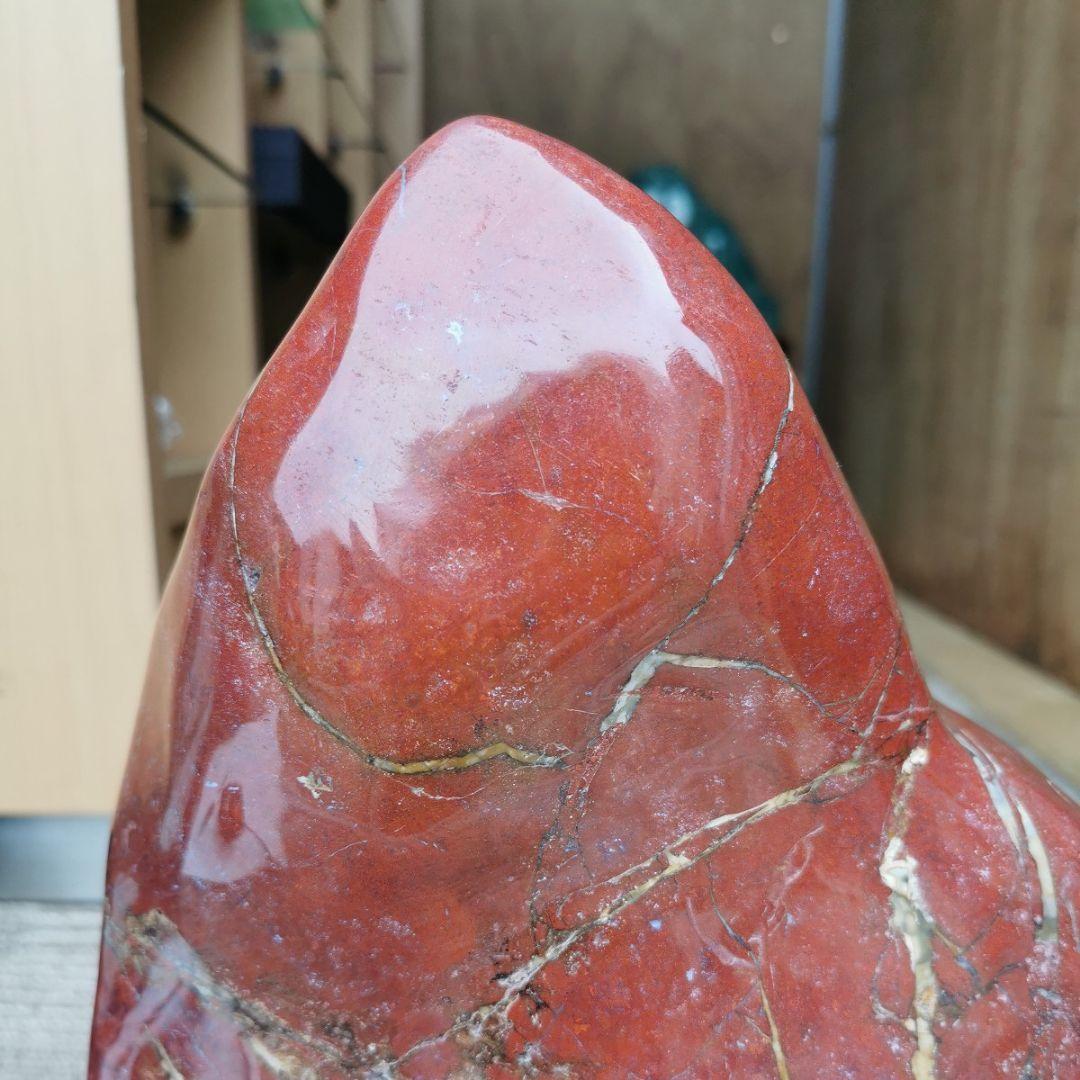 青森産　赤石　8.6キロ　鑑賞石　石　置物　オブジェ　インテリア　赤玉石