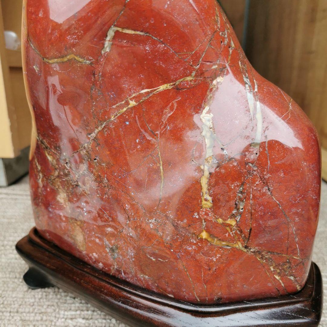 青森産　赤石　8.6キロ　鑑賞石　石　置物　オブジェ　インテリア　赤玉石