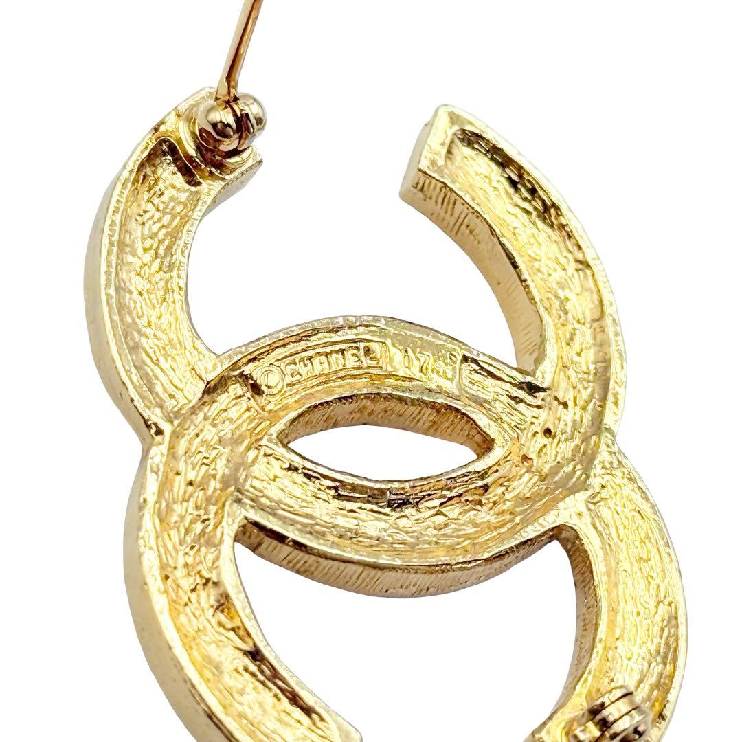 ⭐️極美品⭐️シャネル ピンブローチ ラインストーン ココマーク ゴールドGP