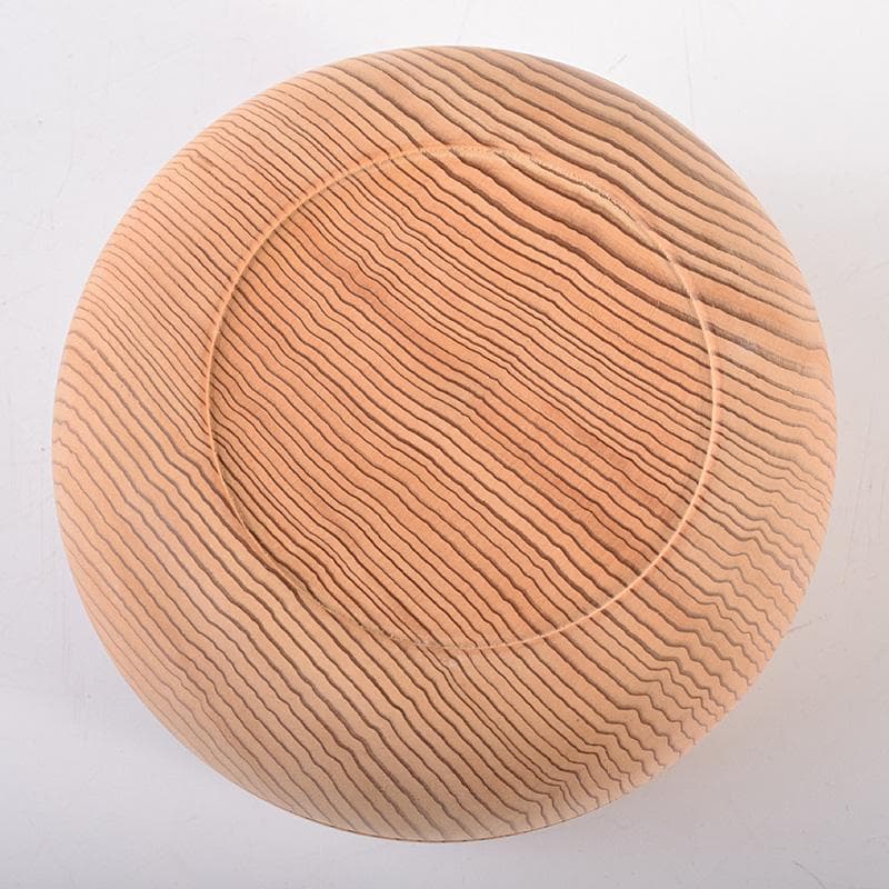 茶道具　井波彫刻　岩倉勘宰作　天然記念物毘沙門杉　平棗　共箱　M　R8065