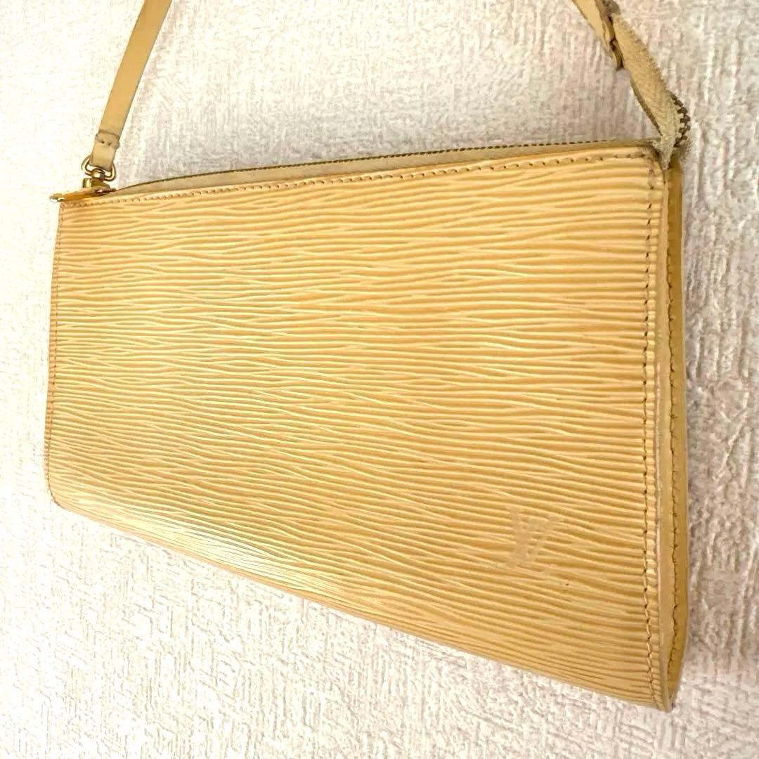 【廃番品】ルイヴィトンエピ｜アクセソワールポシェット｜タッシリイエロー｜保存袋付
