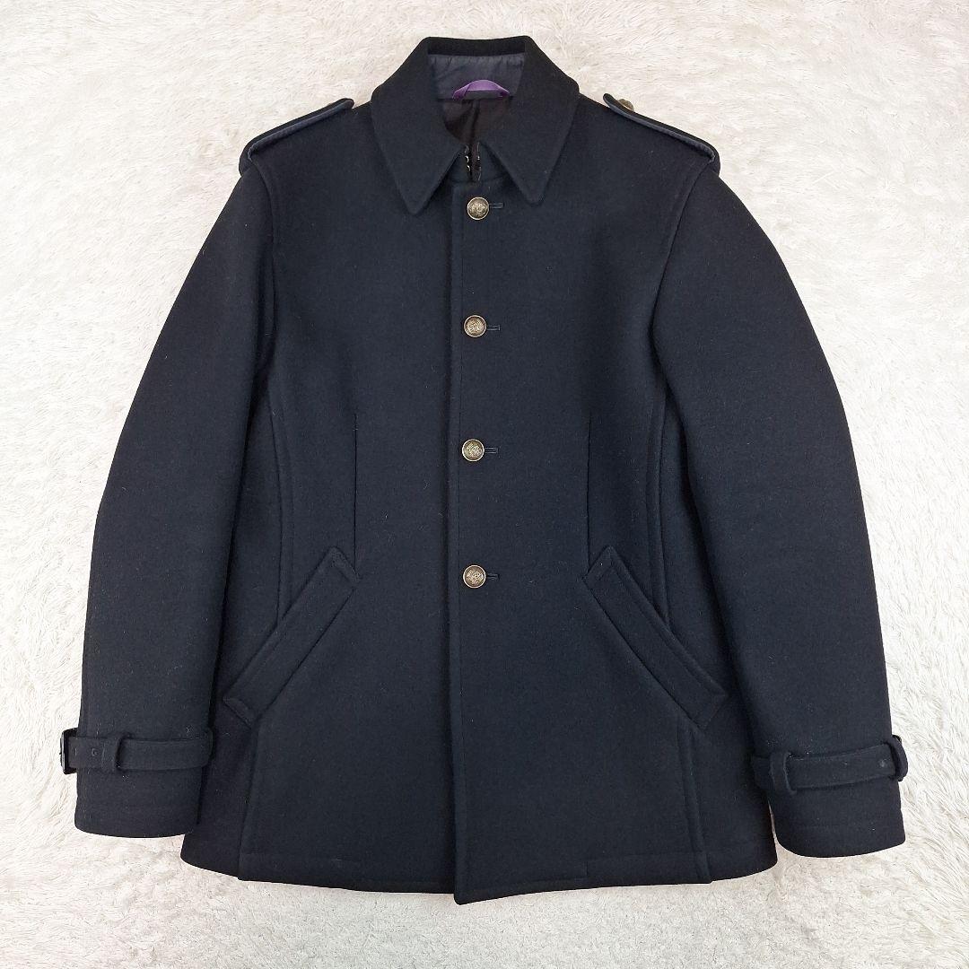 高級ライン✨Paul Smithコレクション　ウールコート　金ボタン　黒　L