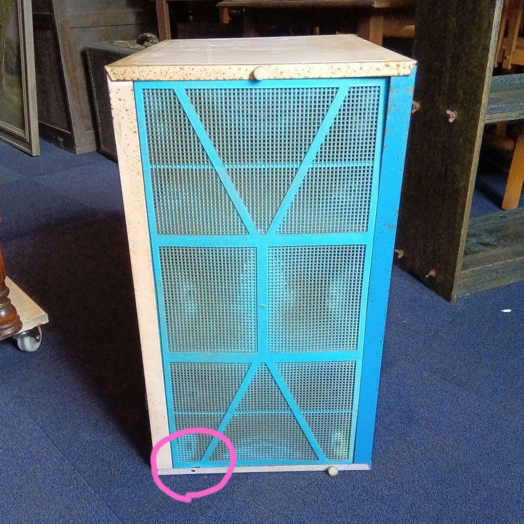 収納棚 蠅帳 昭和レトロ 車の柄 中古品