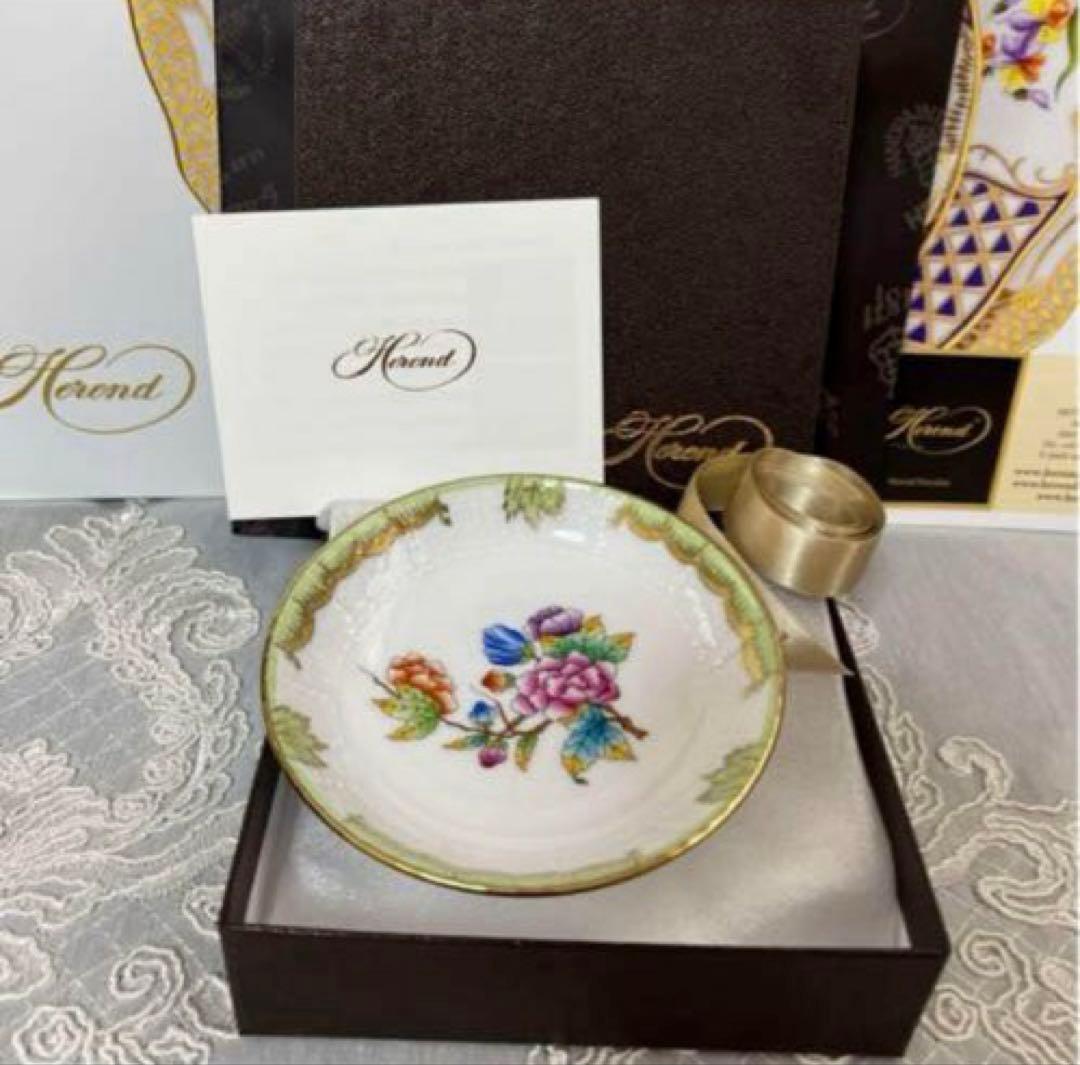 ［新品］Herend☆ヴィクトリアブーケ☆豆皿セット