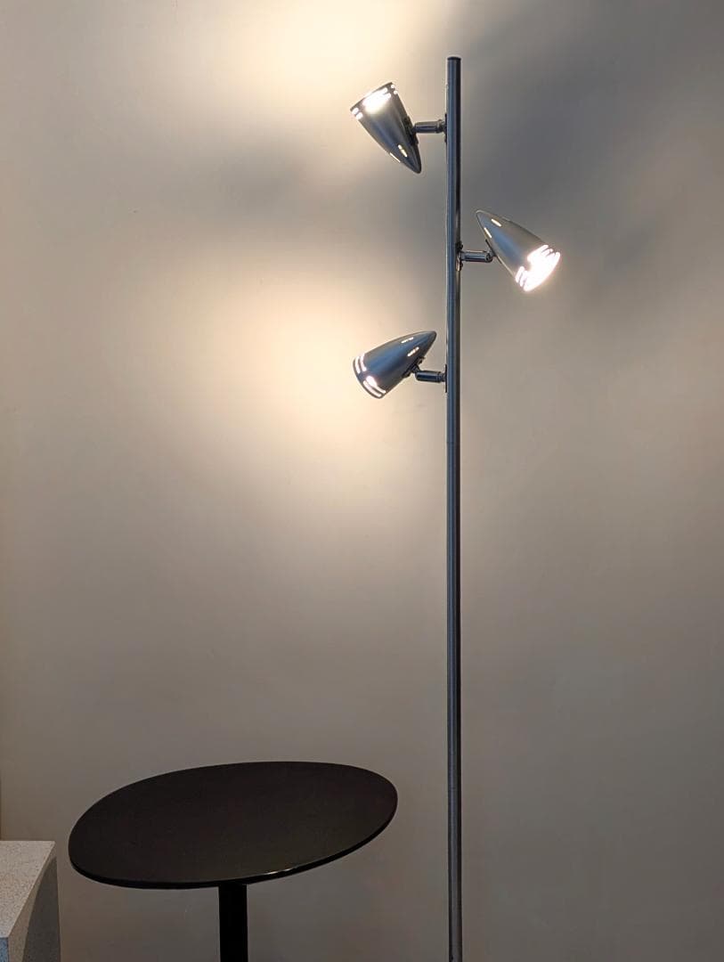 ビンテージ 90s メタル フロア スタンドライト 3灯 スペースエイジ Y2K