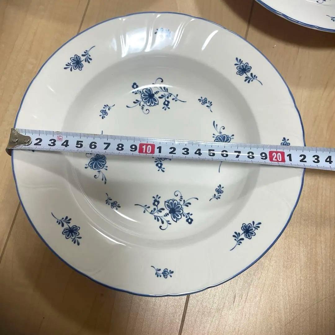 美品ノリタケ　青い花柄の皿 23枚まとめて売り1-3