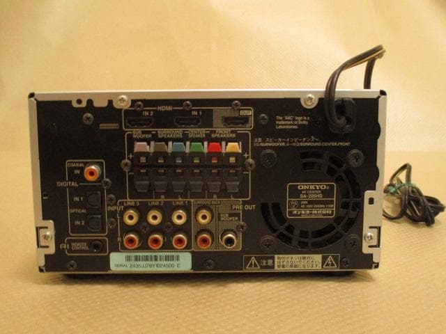 ONKYO　AVセンターSA-205HD音籠り・音消え障害対策品　2508