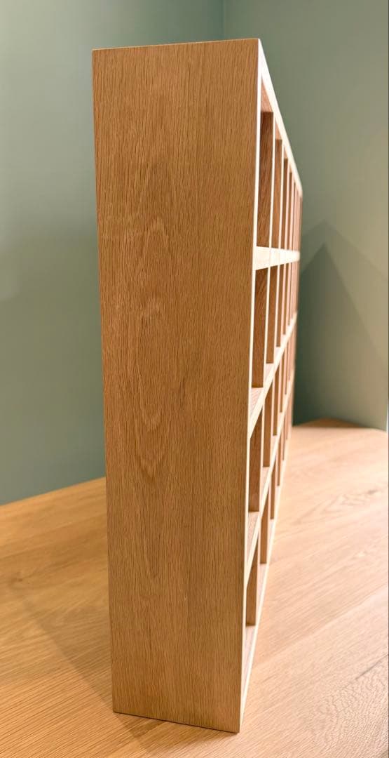 超美品！フルオーダーメイド無垢オーク材・マス目棚・コレクション ラック シェルフ