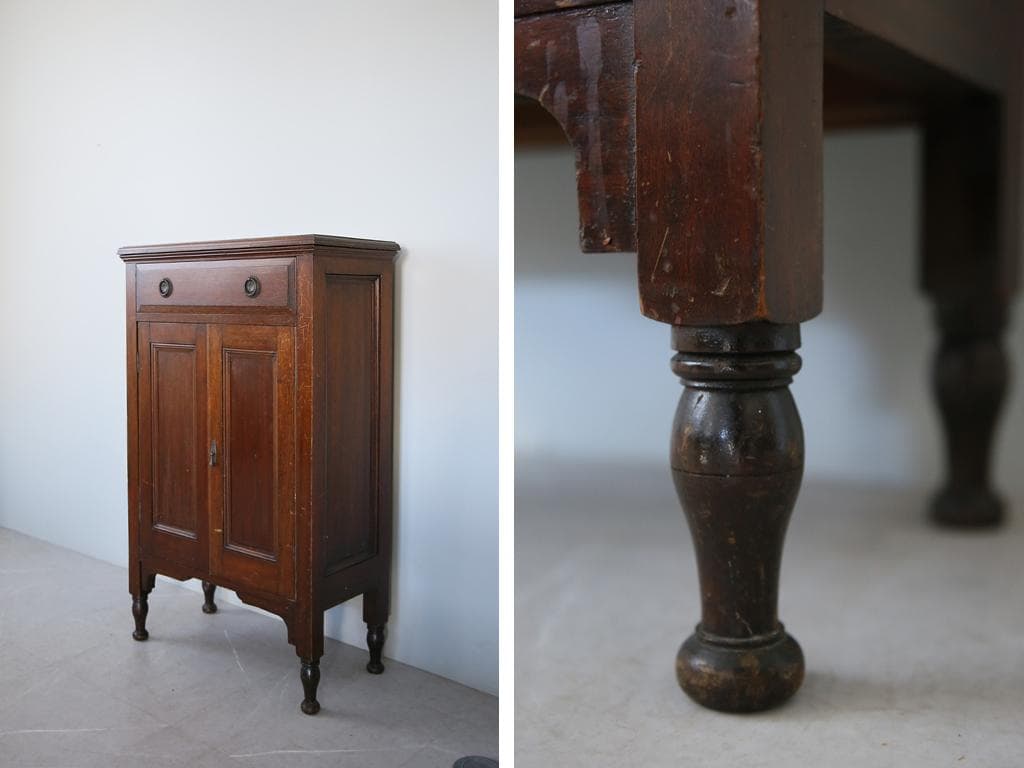 英国アンティーク木製カップボード/サイドボード/キャビネットチェスト92-275