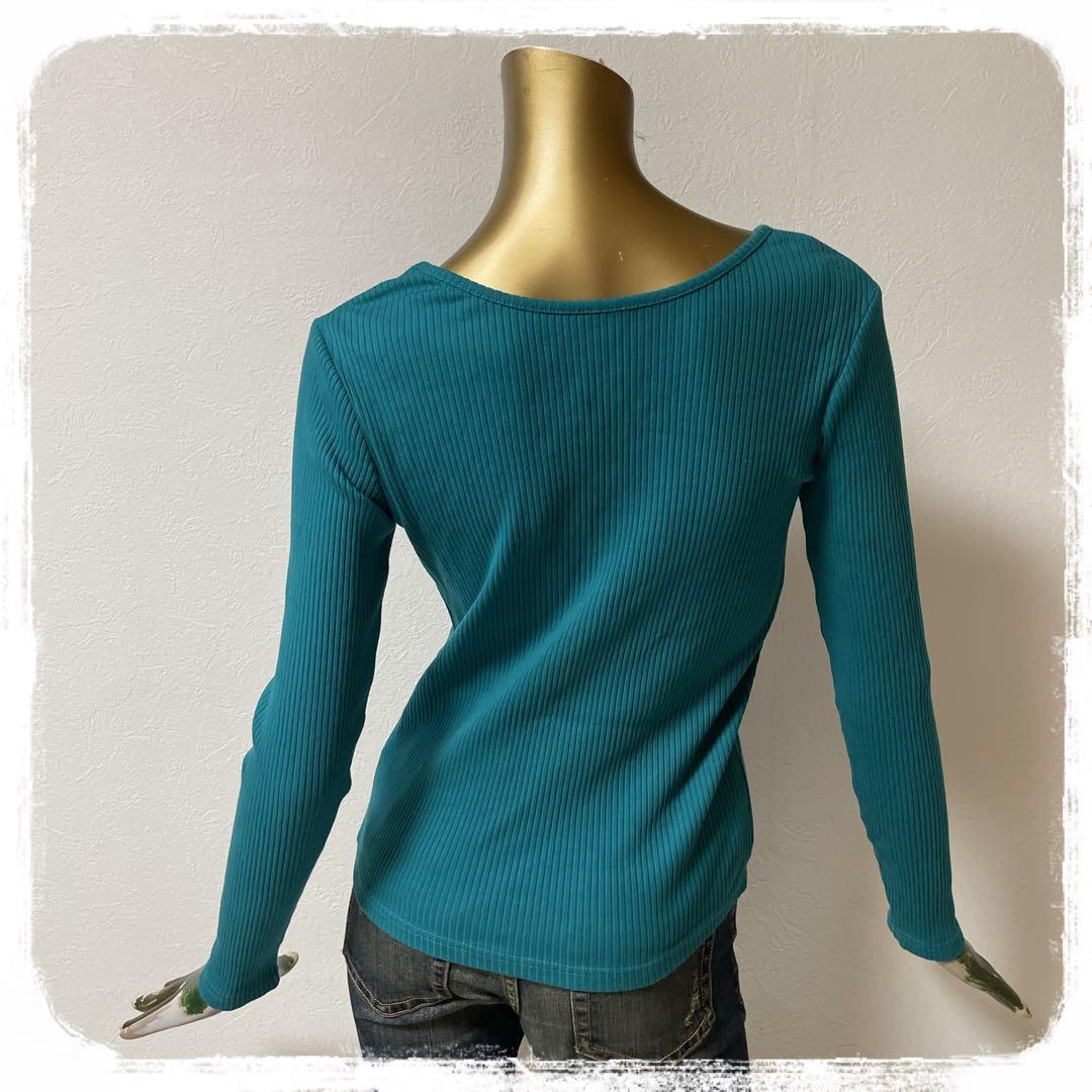 na様❤️６点⭐️A980⭐️ AZUL ♥ 2way スクエアネック Vネック リブ