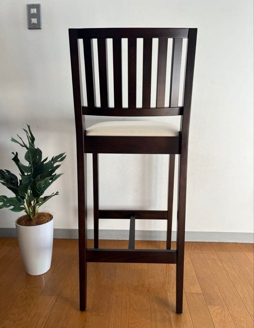 ロックストーン　ハイチェア　③ 岩倉榮利　カウンターチェア　本革　モダン 美品