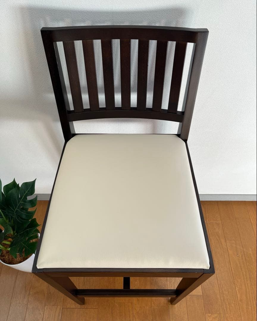 ロックストーン　ハイチェア　③ 岩倉榮利　カウンターチェア　本革　モダン 美品