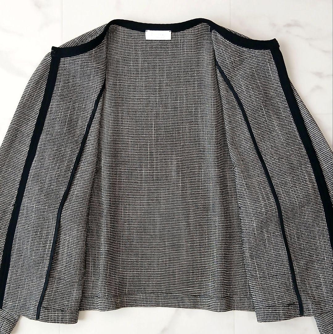 美品 ボールジィ トゥモローランド カラミ ノーカラージャケット 36 ブラック