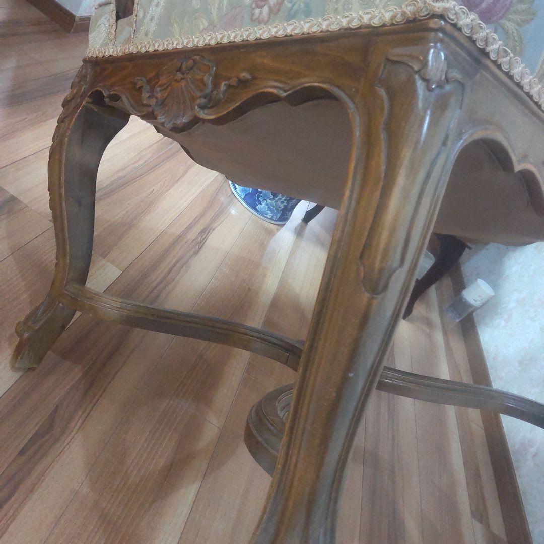 イタリア製 チェア 椅子 家具 1人掛け アンティーク 猫脚 美品