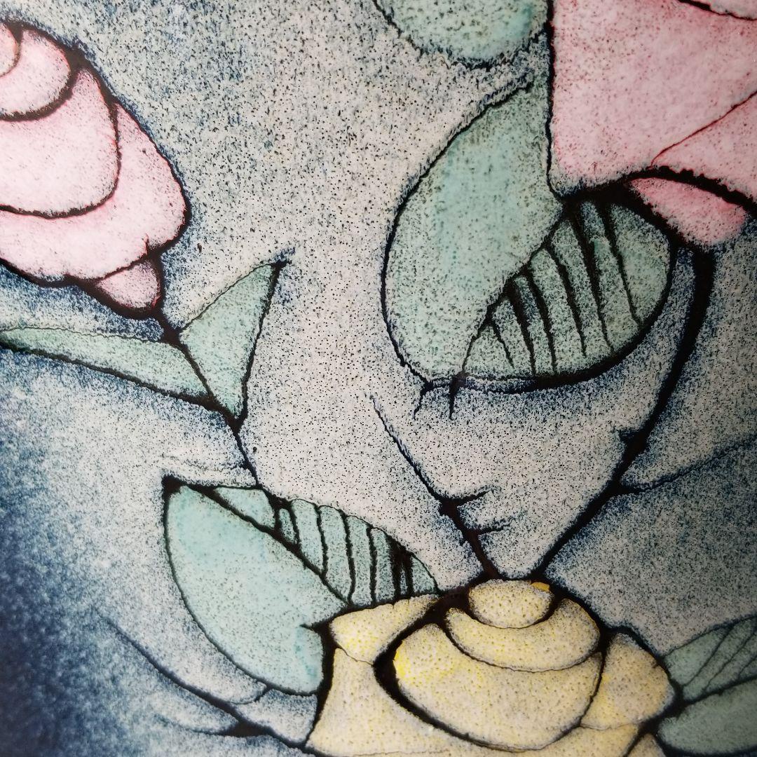 信楽焼傘立て  コーナー絵付け 高さ４７cm