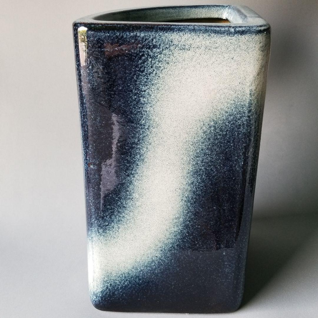 信楽焼傘立て  コーナー絵付け 高さ４７cm