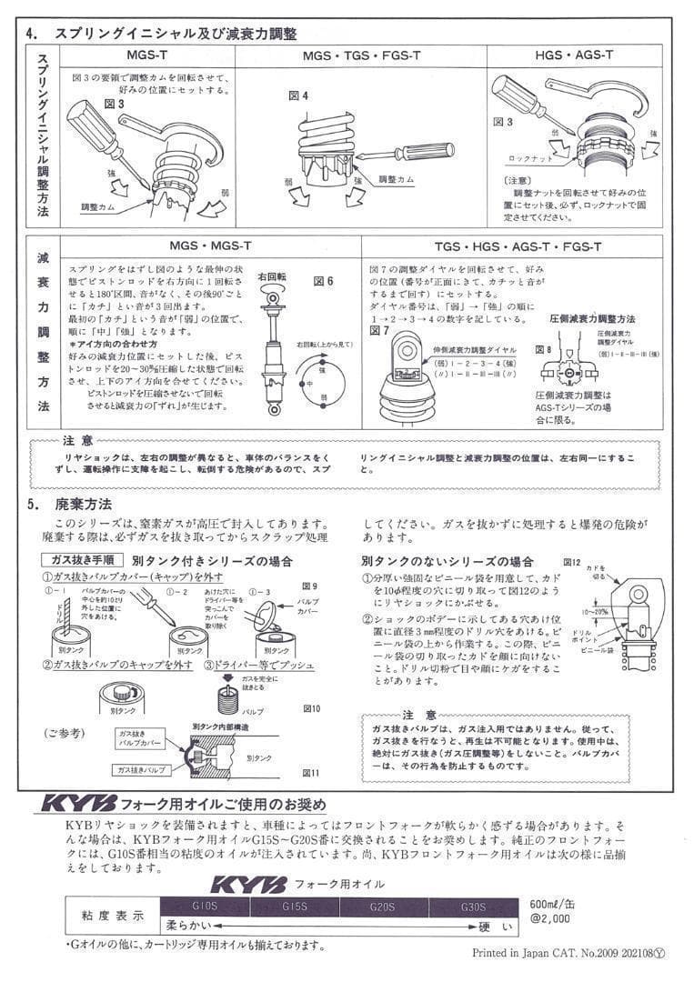 カヤバ TGS350B（2本SET）リアGASショック　Z2／Z1【新品・未使用