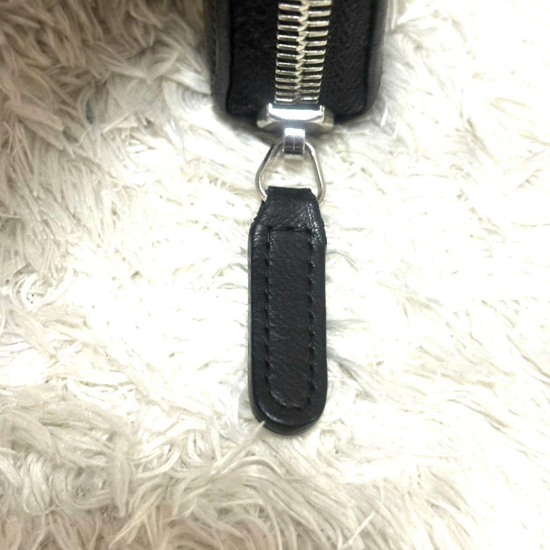 シャネル ラウンドファスナー 長財布 カーフスキン ココマーク ギャランティ付き