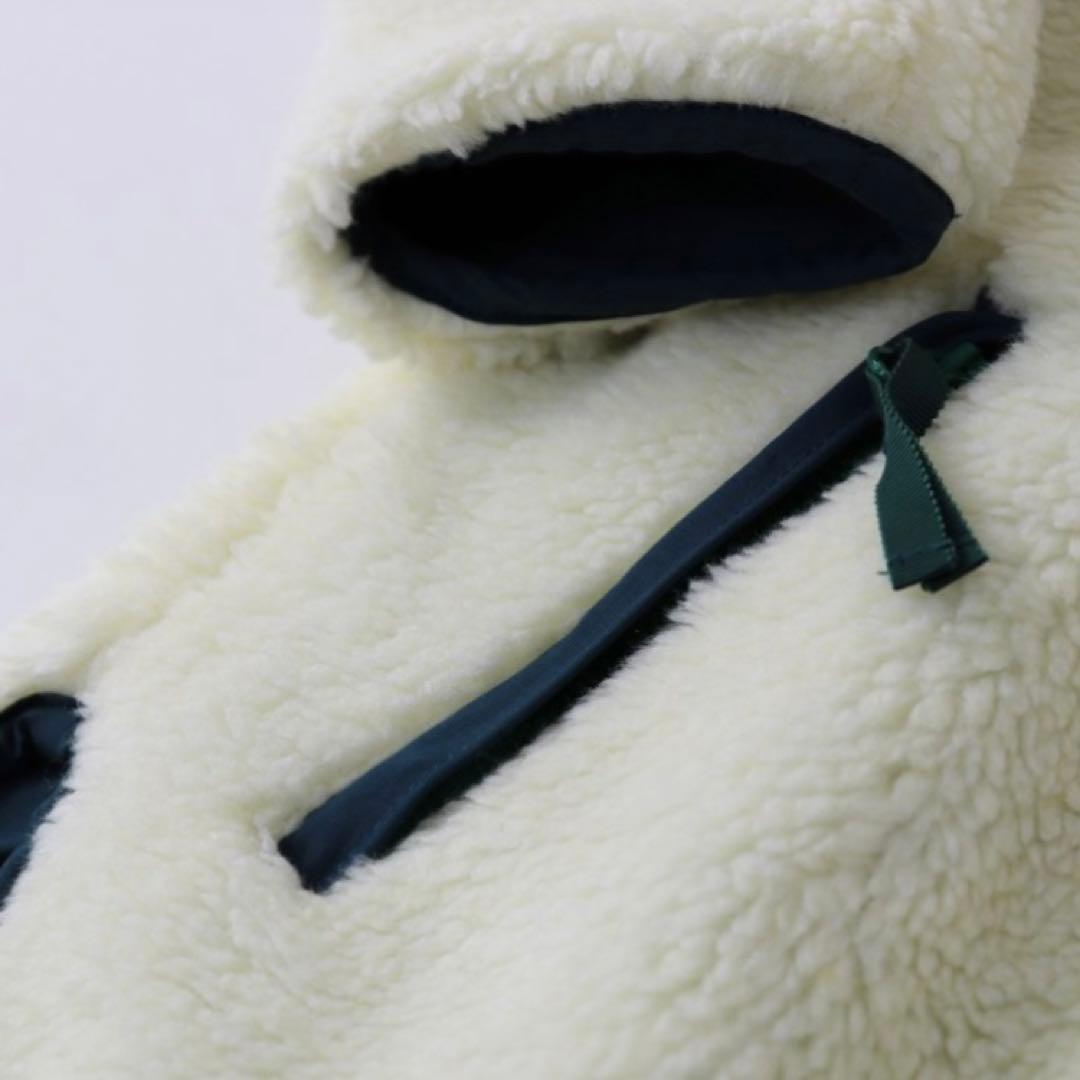 ナゴンスタンス ジップアップボアブルゾン オフホワイト キッズ130リバーシブル