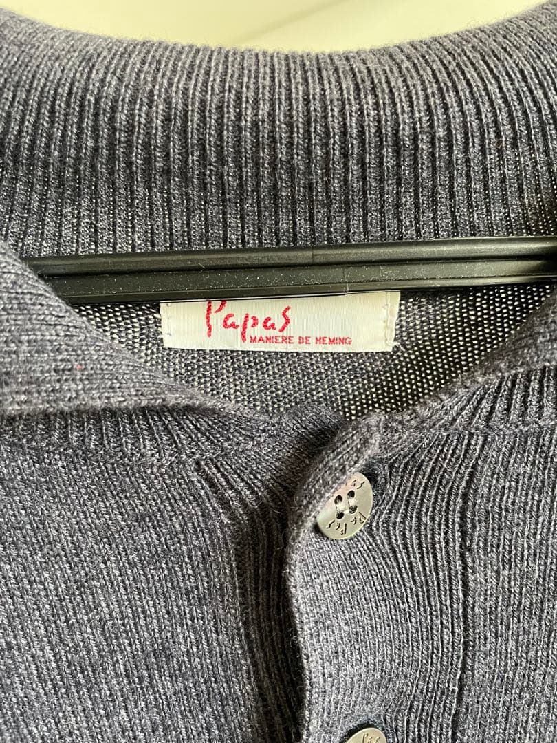 【美品】Papas パパス　カシミヤ　ウール　シルクニット　メンズ