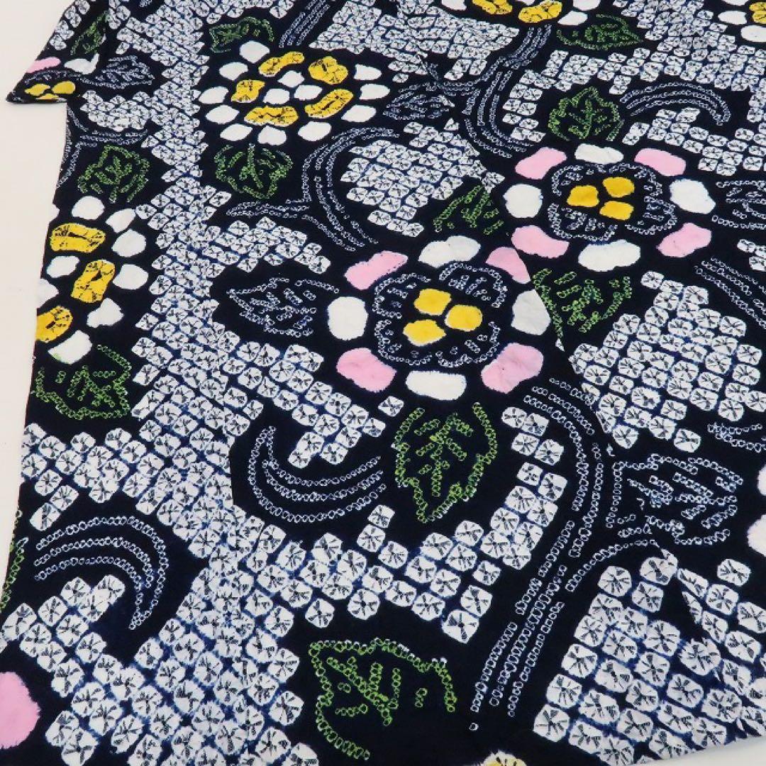 REON✺美品 有松鳴海絞り 手縫い仕立て 綿 高級浴衣 着物 A-430