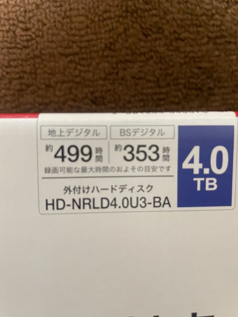 バッファロー HD-NRLD4.0U3-BA 4TB 外付けHDD